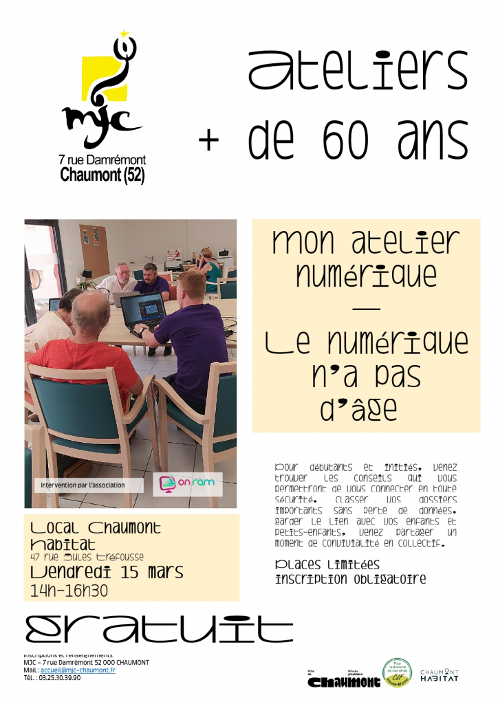 Affiche atelier du numérique + de 60 ans MJC de Chaumont 2024_page-0001